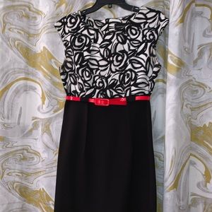 Black and white dress from connected apparel